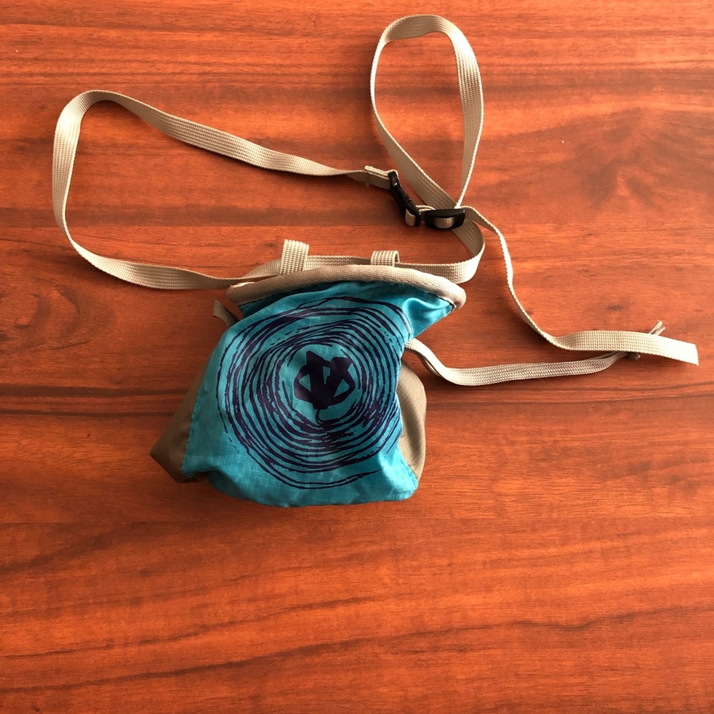 Climbing chalk bag.
